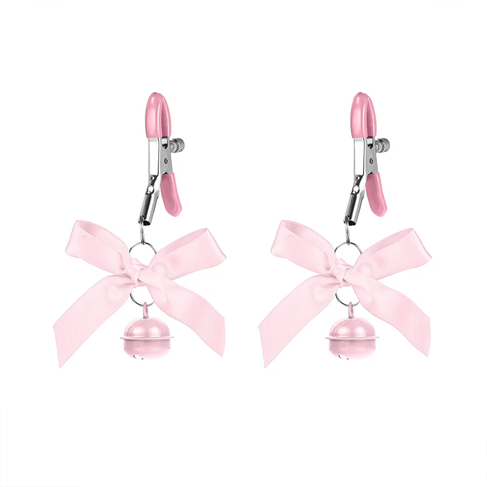 Stainless Steel Nipple Clamp Adjustable with Bell Chain Clamp for Women Jewelry - Image 2 of 4