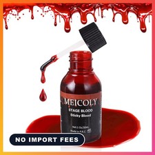 Fake Blood Washable,1.06 OZ Edible Stage Blood,Realistic Drips Sticky Fake Blood