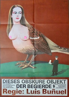 THAT OBSCURE OBJECT OF DESIRE CET OBSCUR OBJET East German movie poster BUNUEL