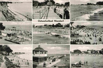 Niendorf Baltic Sea resort Brodtener Ufer pier bridge surf beach surf children