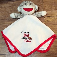 Baby Starters Sock Monkey Dream Big Little One Lovey Rattle Security Blanket