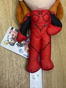 Asuka Langley Neon Genesis Evangelion SEGA 1995 Plush 8.5" Tag Doll Japan DAMAGE