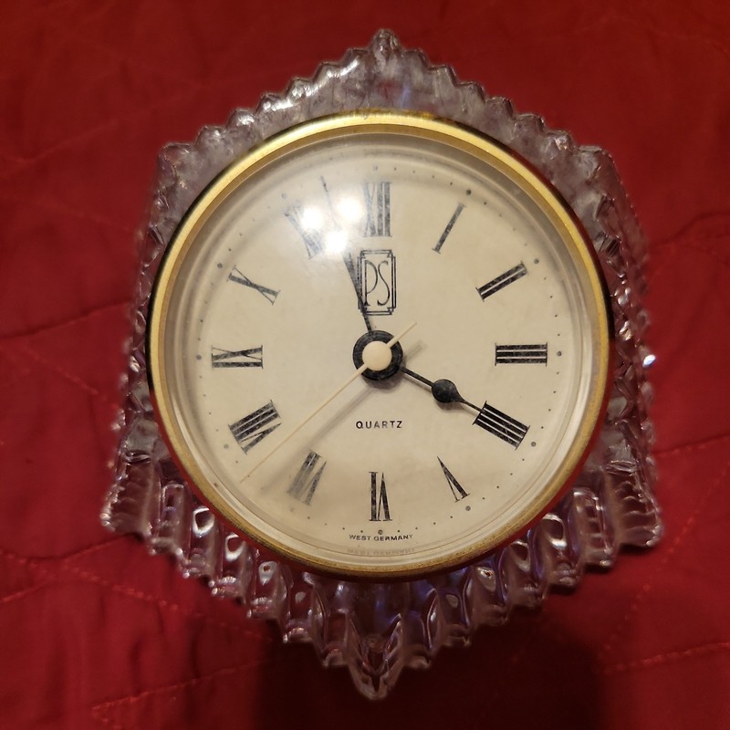 PS Paul Sebastian / Anna Hutte Led Crystal Quartz Desk Clock -Made in W. Germany