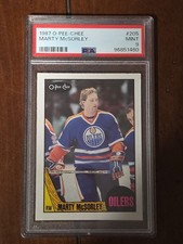 1987-88 O-Pee-Chee Marty McSorley Rookie RC PSA 9 Mint #205 OPC