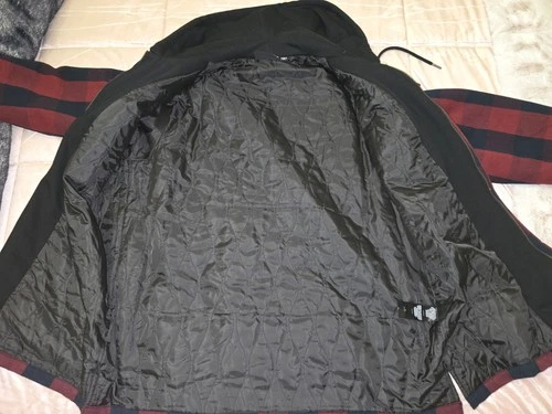 Harley Davidson Onwards Hooded Shirt Jacket Mens Flannel Lined Shacket XL image 8