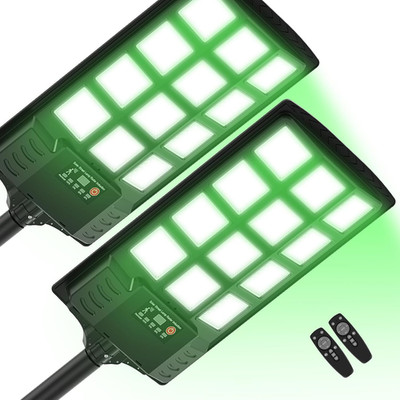 Hog Light for Night Hunting, Solar Powered Feeder Light(Green) Solar Lights for