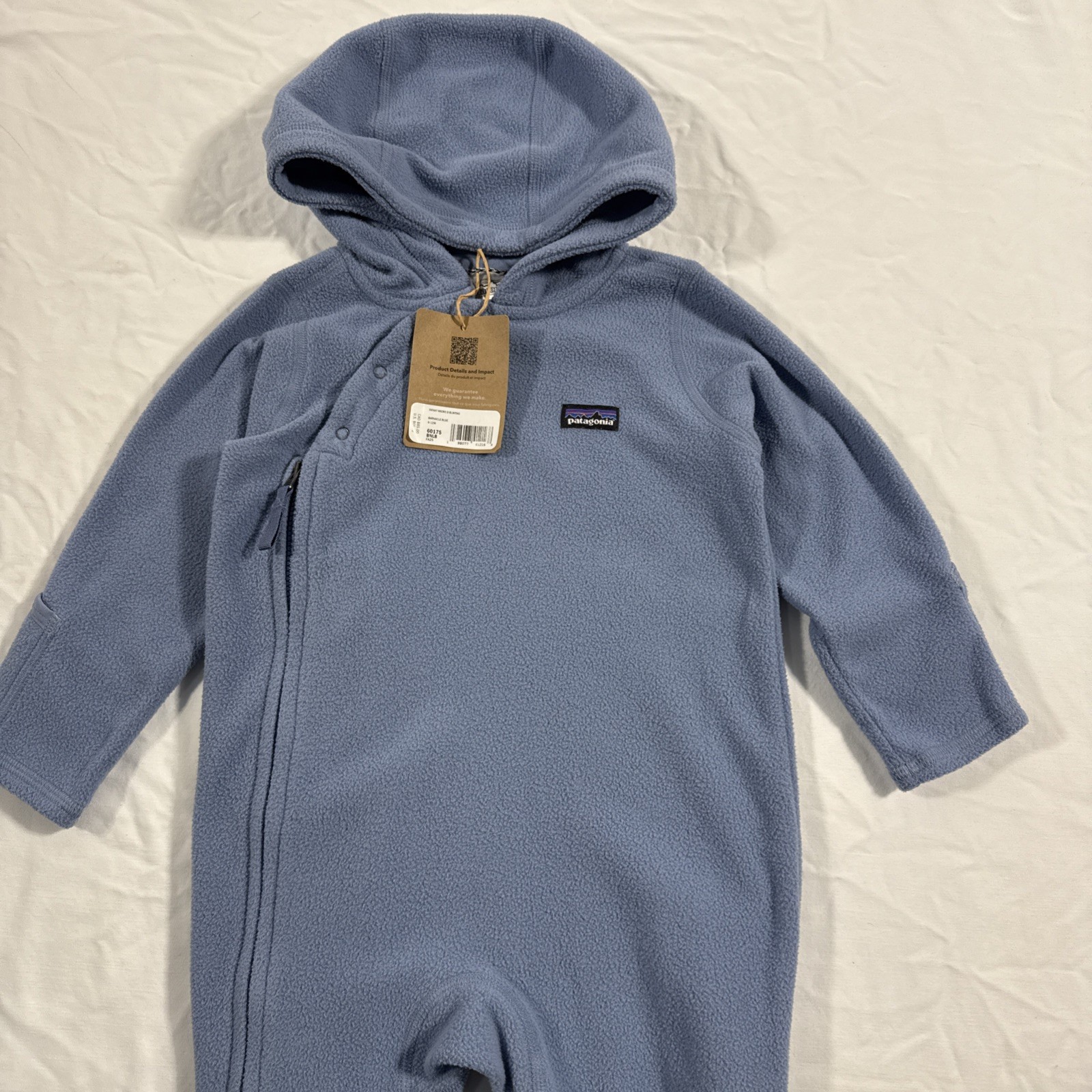 Patagonia Infant Micro Fleece Bunting One Piece Suit Baby 6-12M NWT thumbnail 2