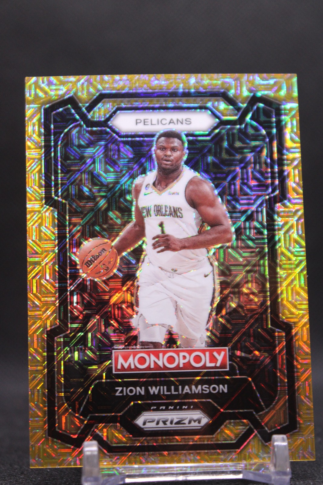 Zion Williamson #55 2023-24 Panini Prizm Monopoly Gold Millionaire SN/500