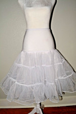 White Tulle Petticoat Crinoline Underskirt Small Wedding Costume Underskirt