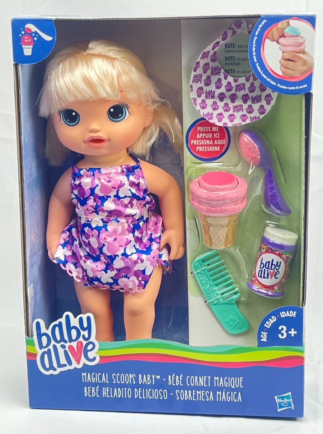 Hasbro Baby Alive Magical Scoops Doll - Blonde Hair New