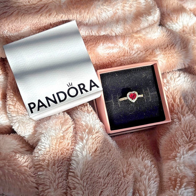 pandora elevated heart ring size 5.5