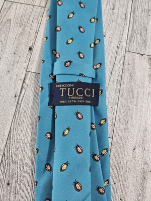 Creazioni Tucci Firenze Necktie 100% Silk Teal Bugs Tie 