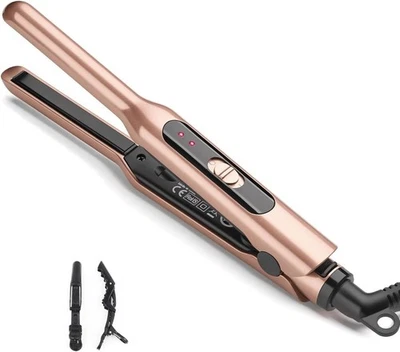JAETON Flat Iron Mini Glätteisen Haarglätter Kurze Haare, Keramik-Heizplatte