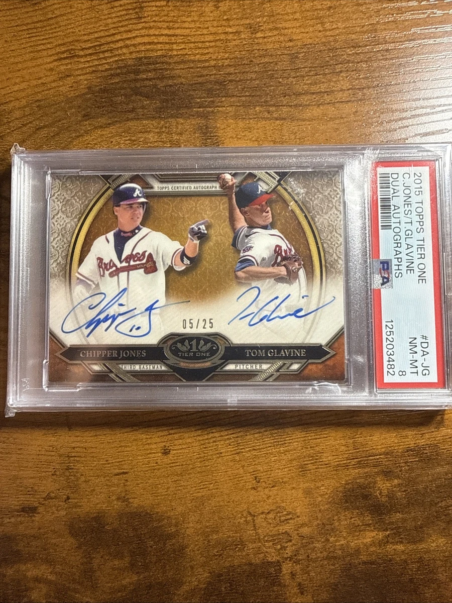 Topps Chipper Jones Baseball Original Autographed Sports Trading 