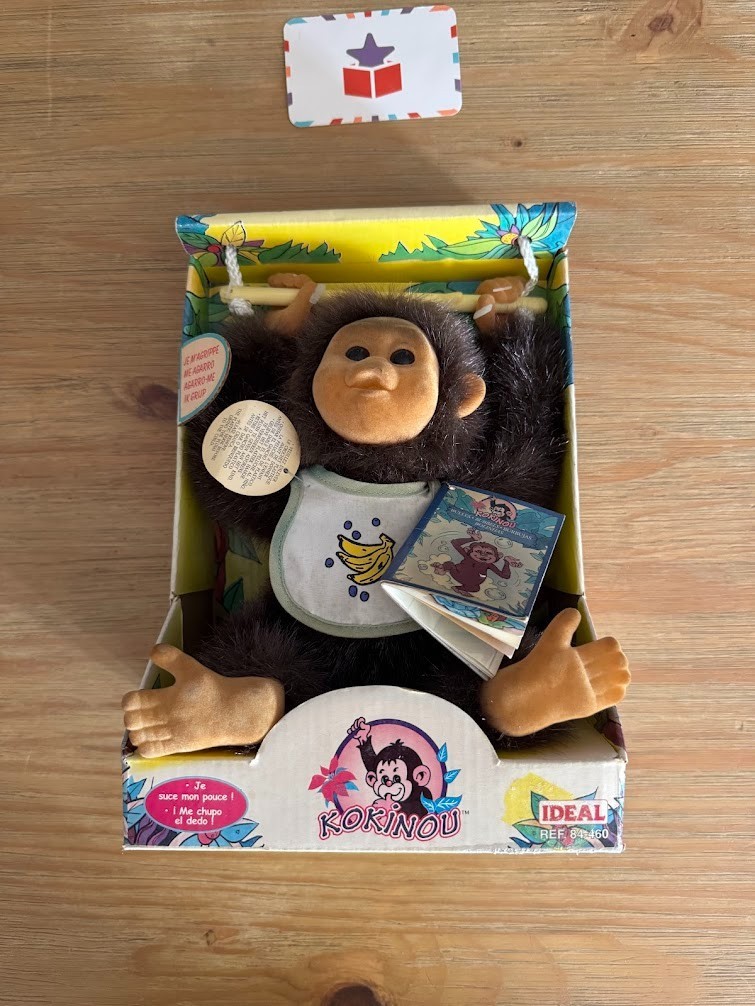 Peluche Kokinou IDEAL doudou ancien jouet rétro années 80 collection