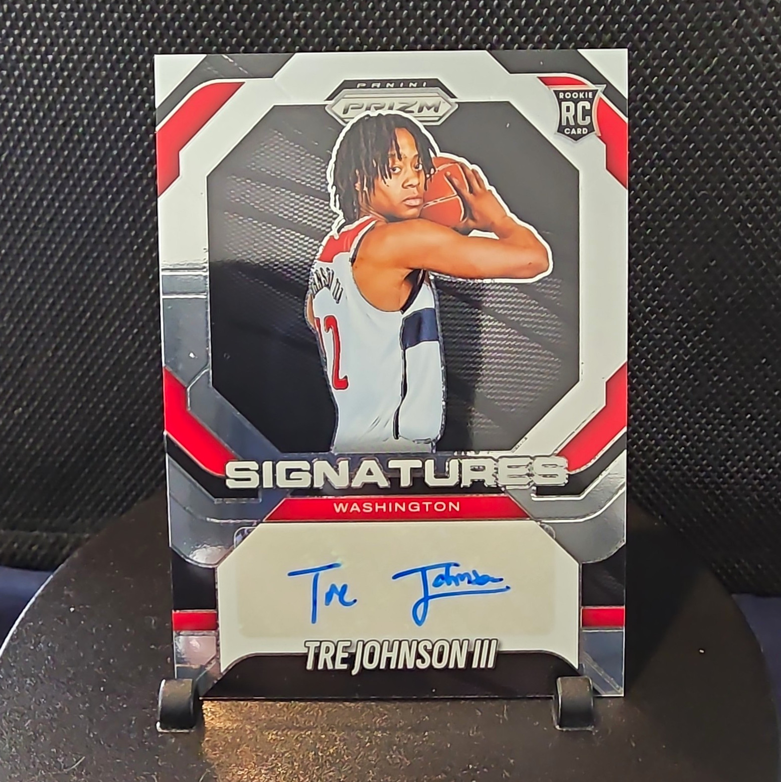 Panini Prizm 2025-26 Tre Johnson III Rookie Auto Signatures SIG-TRE Wizards