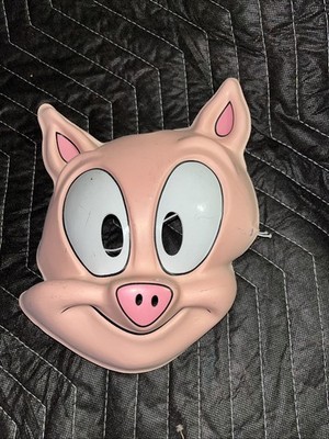 Vintage Hampton J Pig Halloween Mask Warner Bris Tiny Toons Porky Pig As Is