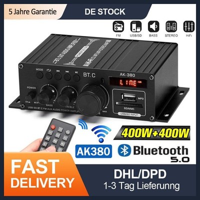 800W bluetooth Mini Verstärker HiFi Power Audio Stereo Bass AMP USB MP3 FM Auto~