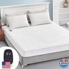 Caperia Heated Mattress Pad Twin Size Electric Mattress Bed Warmer 9 Heat Settin