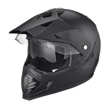 AHR Dual Sport Motorcycle Full Face Helmet w/ Sun Visor Motocross Offroad Bike