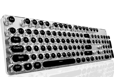 EWEADN TK950 Typewriter Keyboard Wireless Mechanical Keyboard, 104 Keys