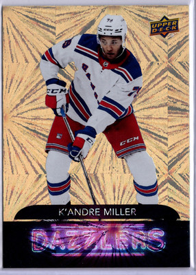 BUY 1 GET 1 50% 20-21 UD Ext #DZ-129 K'Andre Miller NYR Dazzlers Orange