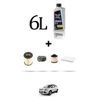 Hoffcar Wartungskit 4 Filter Und 6L ÖL FüR Ford Kuga II 2.0 Tdci 132KW Ab 201