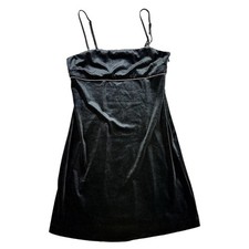 Urban Outfitters Mini Velvet Black Dress Sz S Rhinestone Whimisigoth Y2K 90's