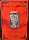 2024 LUNAR PAMP YEAR OF THE DRAGON 10gram .999 Silver Art Bar-Swiss