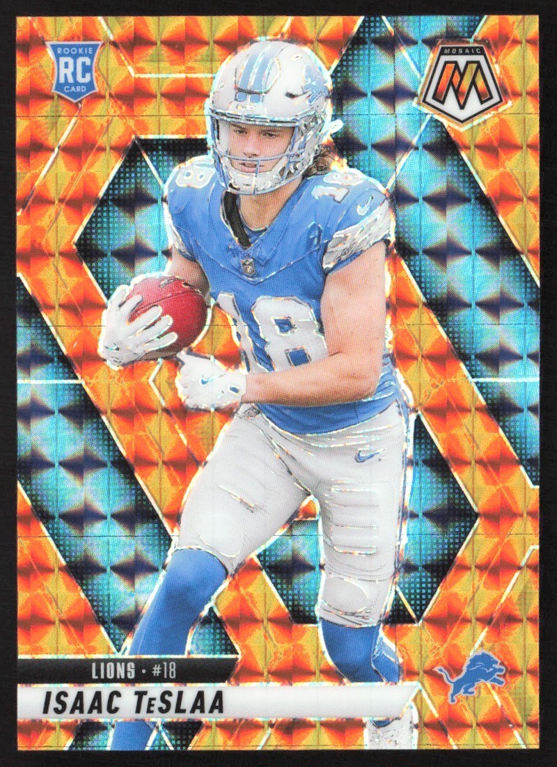 2025 Panini Mosaic Orange 129/199 Isaac TeSlaa Rookie #319 GS1