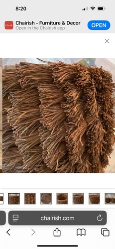 Paire rustique OOAK aiguille de pin enroulée fibre naturelle gland décorateur jardinières - Photo 5/6