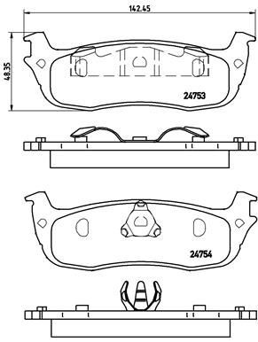 Brembo Bremsbelagsatz, Scheibenbremse P 30 073X FüR Hyundai KIA-image