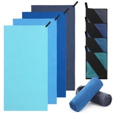4 PCS Quick Dry Camping Towel Absorbent Microfiber 47.24x23.62 Inch Wash