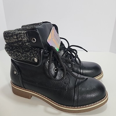 New Women's Skechers Uno Rugged Fall Air Black Winter Booties Sz 8 