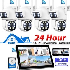 4MP WiFi Pro Surveillance  Security Cameras Outdoor Home Alarm System Wireless
