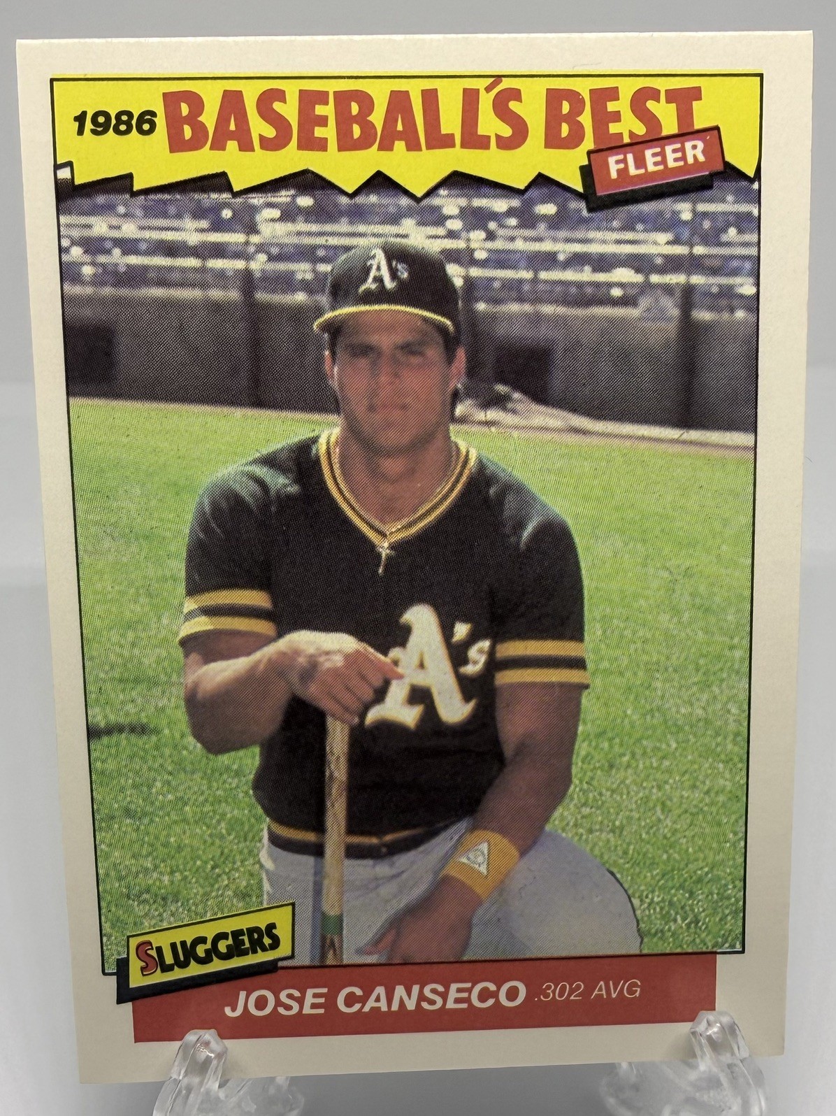 1986 Fleer Baseballs Best Jose Canseco #5 Rookie Card RC Oakland Athletics 
