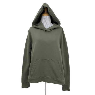 James Perse Sweatshirt Womens 2 Jade Standard Relax Cropped Pullover Hoodie