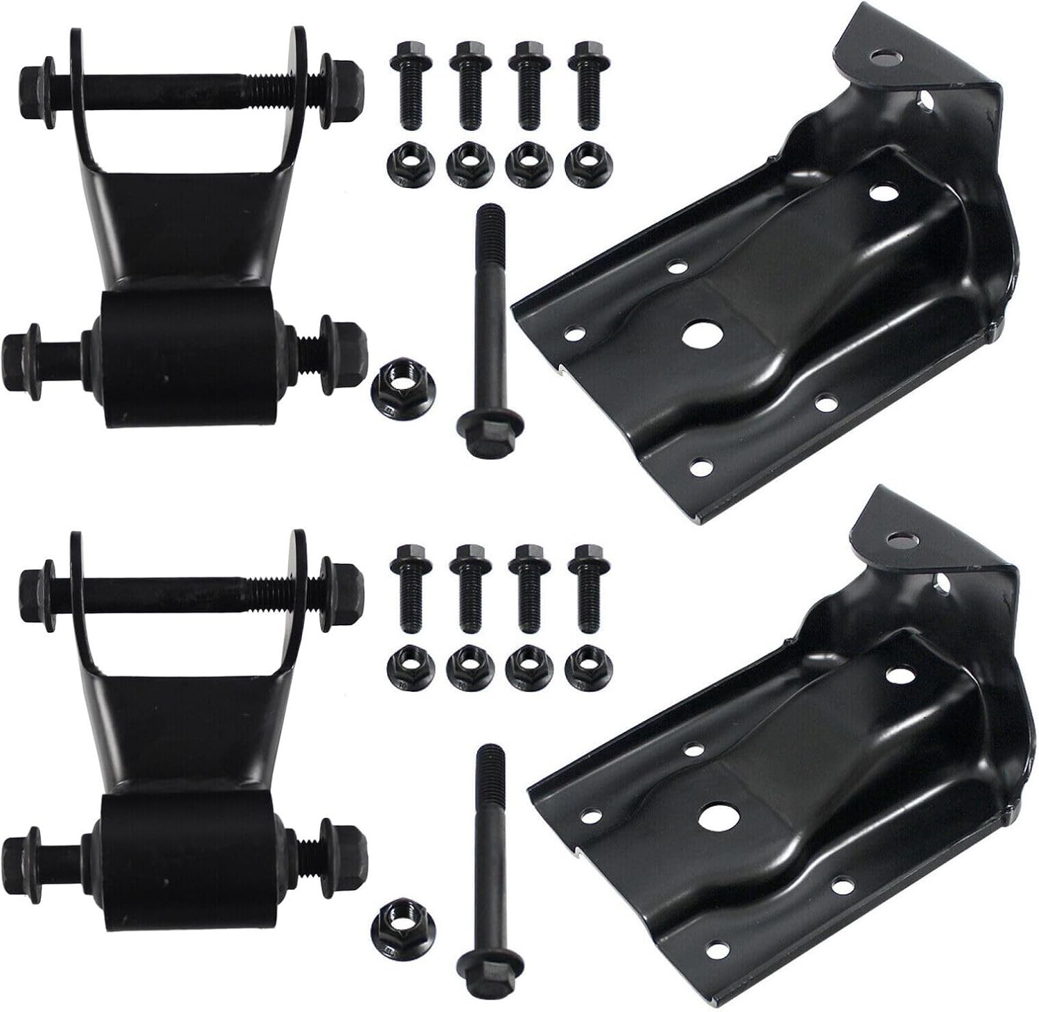 Rear Leaf Spring Hanger Bracket Shackle Kit for Chevy Silverado 1999-2013 GMC