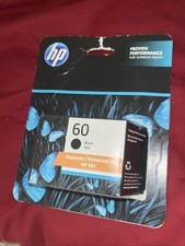 NEW HP 60 Black Ink Cartridge CC640WN Jun 2026