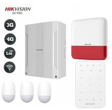 KIT Allarme Antifurto AXPRO Hikvision GSM 16 zone Filari 3 Rivelatori Sirena