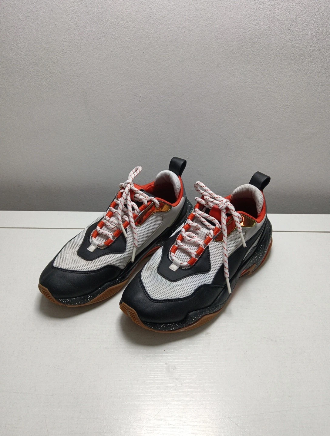 Scarpe da ginnastica Puma Thunder Electric da uomo in tessuto con lacci casual taglia UK 7