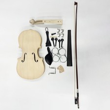 DIY 3/4 Unfinished Violin Making Kit Solid Spruce  Maple Wood Full Set
