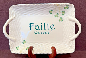 I. Godinger & Co Irish Failte Welcome Tray Valet Key Trinket Dish Money Holder