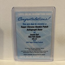 Topps 2025 Chrome Football - Jaxson Dart #RPA-JD Rookie Patch Auto Redemption