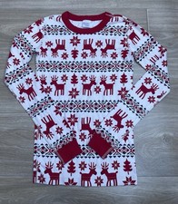 Hanna Andersson Kids Holiday PJ Shirt Reindeer Size 14 160 cm Organic NWOT