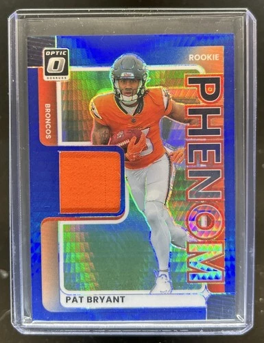 2025 Donruss Optic Pat Bryant Rookie Phenoms Jersey Blue Hyper RC #RPBH-PBT