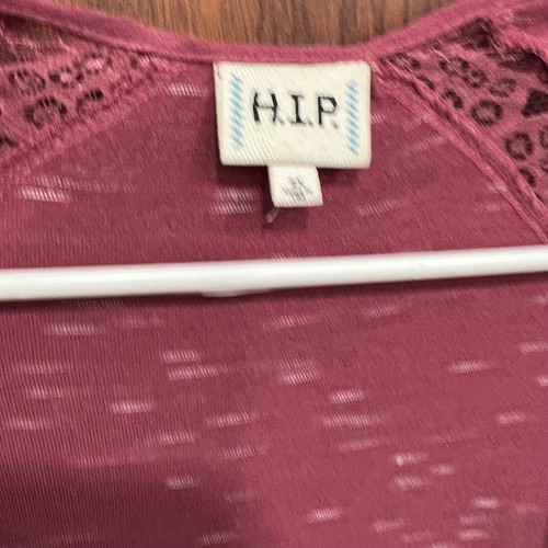 Cárdigan HIP Kimono Plumero Frente Abierto Borde de Encaje Cubierta Malva 2X - Imagen 4 de 8
