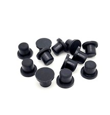 5/16" Silicon Rubber Drill Hole Plugs Push In Compression Stem 1/2" Top Flange