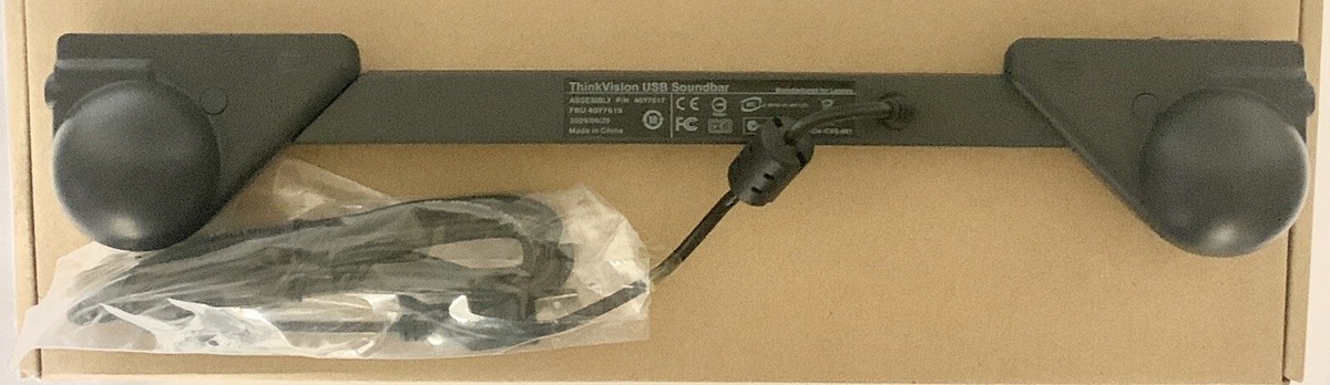 Lenovo ThinkVision USB Soundbar 40Y7616 PC Laptop Plug Bar Mount 