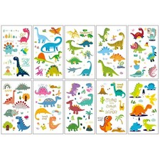 Kinder Einmalig Temporäre Tattoos Dino Set 10 Bögen Geburtstag Party,Spaß